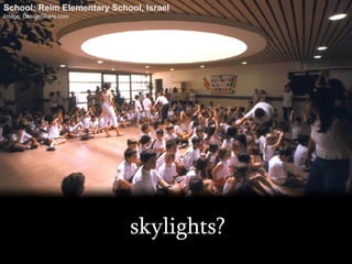 skylights? School: Reim Elementary School, Israel Image: DesignShare.com 