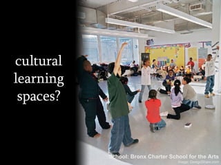 cultural learning spaces? School: Bronx Charter School for the Arts Image: DesignShare.com 