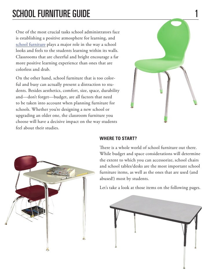 School Furniture Buying Guide