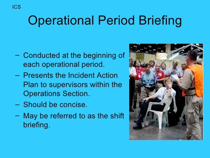 Who Generally Facilitates The Operational Period Brief? School Incident Management Presentation