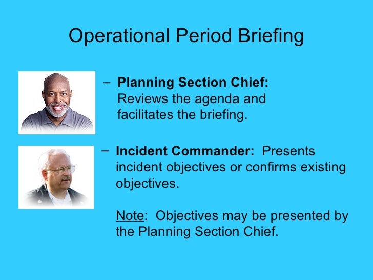Who Generally Facilitates The Operational Period Brief? School Incident Management Presentation