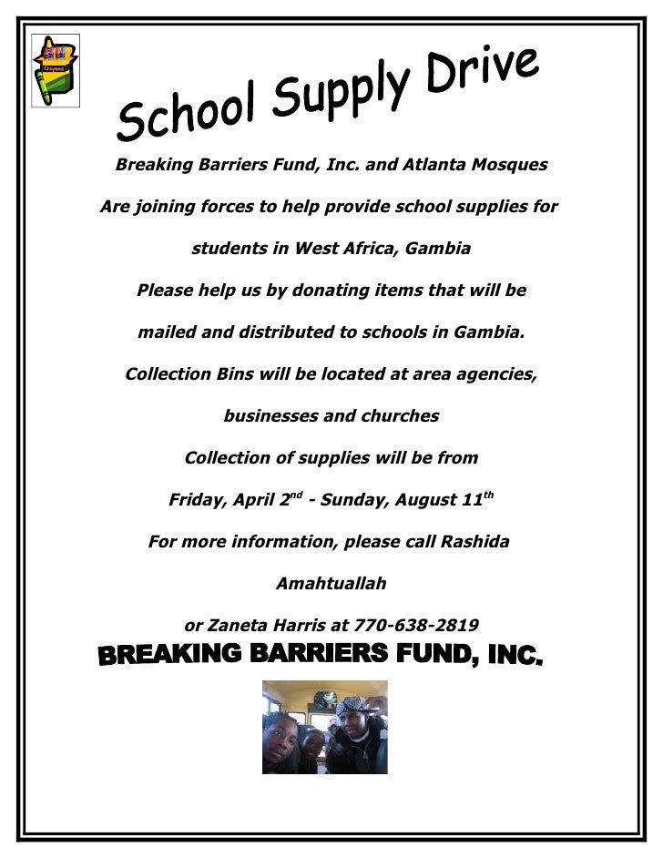 school supply drive flyer school supplies drive flyer
