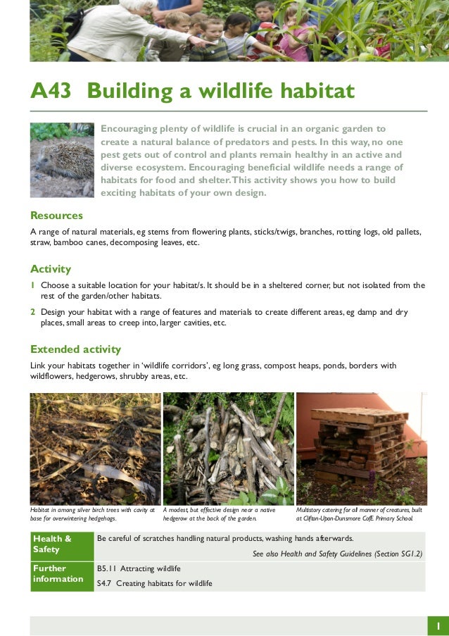Building a Wildlife Habitat Teacher Guide, Organic Gardening