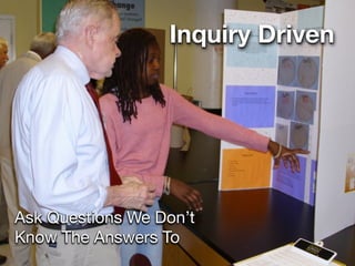 Inquiry Driven




Ask Questions We Don’t
Know The Answers To
 