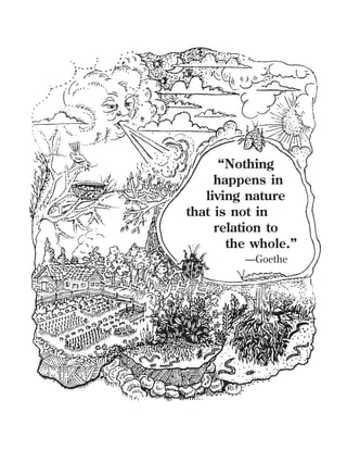 “Nothing
happens in
living nature
that is not innnnn
relation to
the whole.”
—Goethe

 