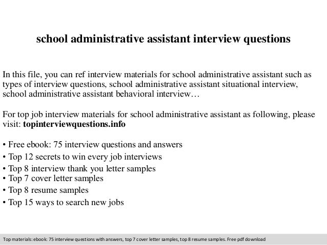 school administrative assistant interview questions 1 638 jpg cb 1409614829 school administrative assistant cover letter