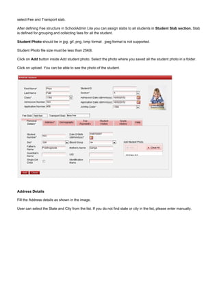 SchoolAdmin - School Fees Collection & Accounting Software | PDF