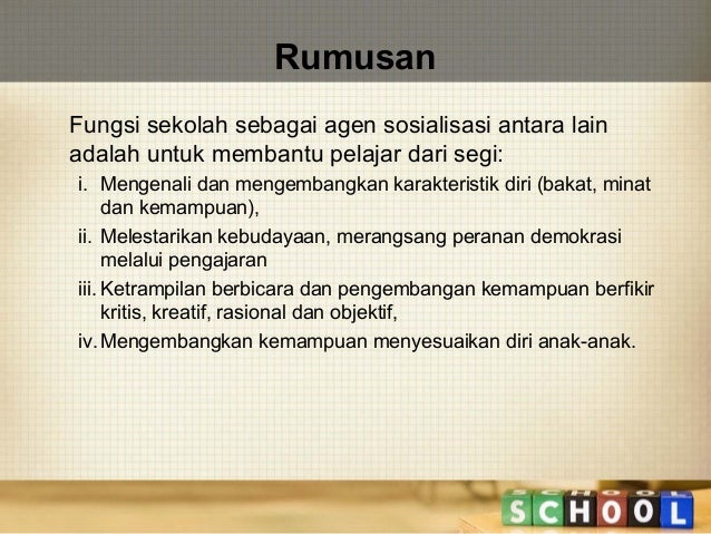 School and socialization