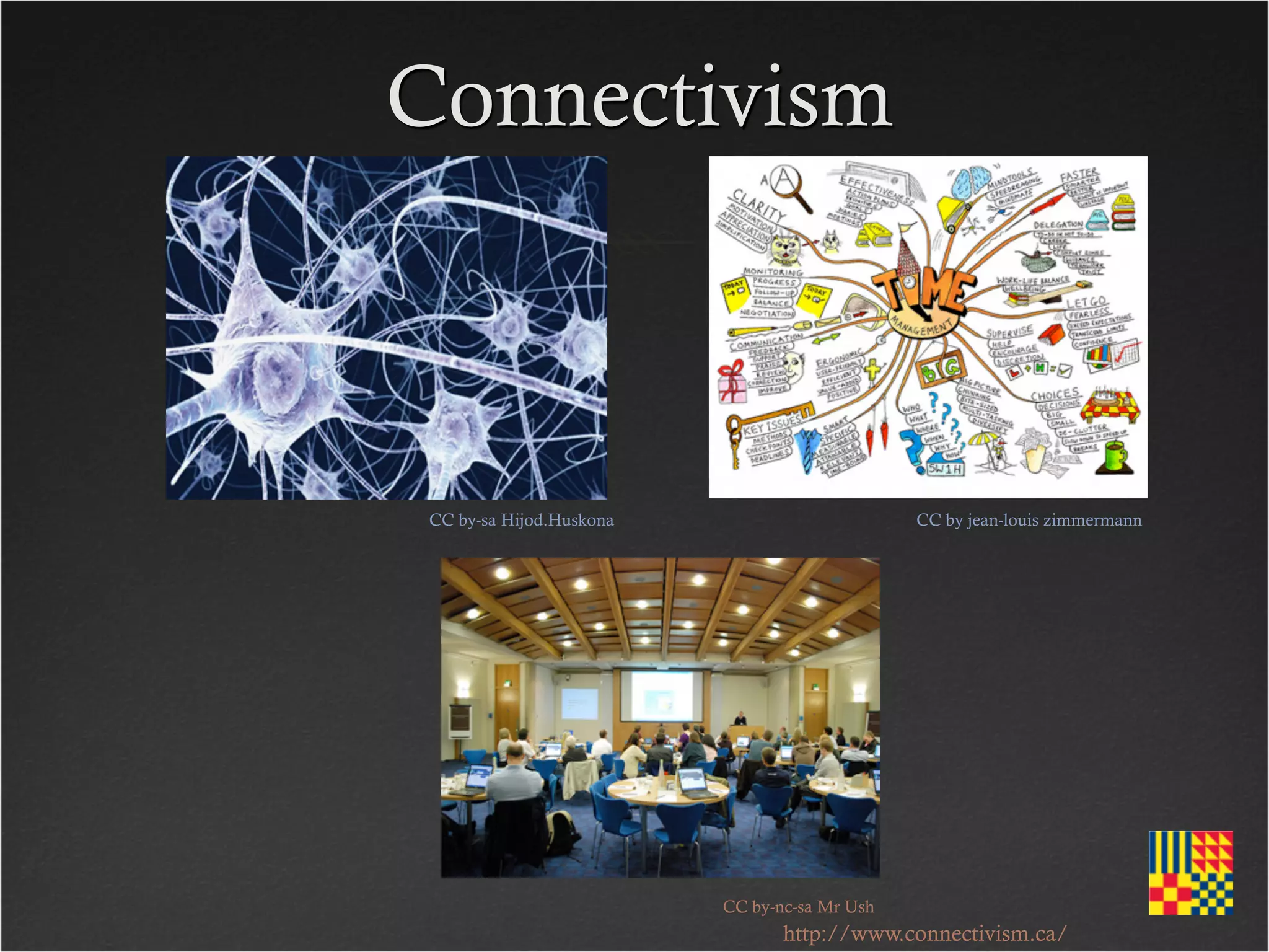 Connectivism



 CC by-sa Hijod.Huskona                        CC by jean-louis zimmermann




                          CC by-nc-sa Mr Ush
                                 http://www.connectivism.ca/
 