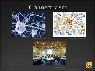 Connectivism



 CC by-sa Hijod.Huskona                        CC by jean-louis zimmermann




                          CC by-nc-sa Mr Ush
                                 http://www.connectivism.ca/
 
