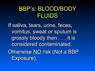 Blood Borne Pathogens | PPT