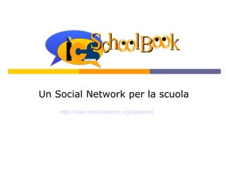 Un Social Network per la scuola http://www.cannizzaroct.org/socialnet   