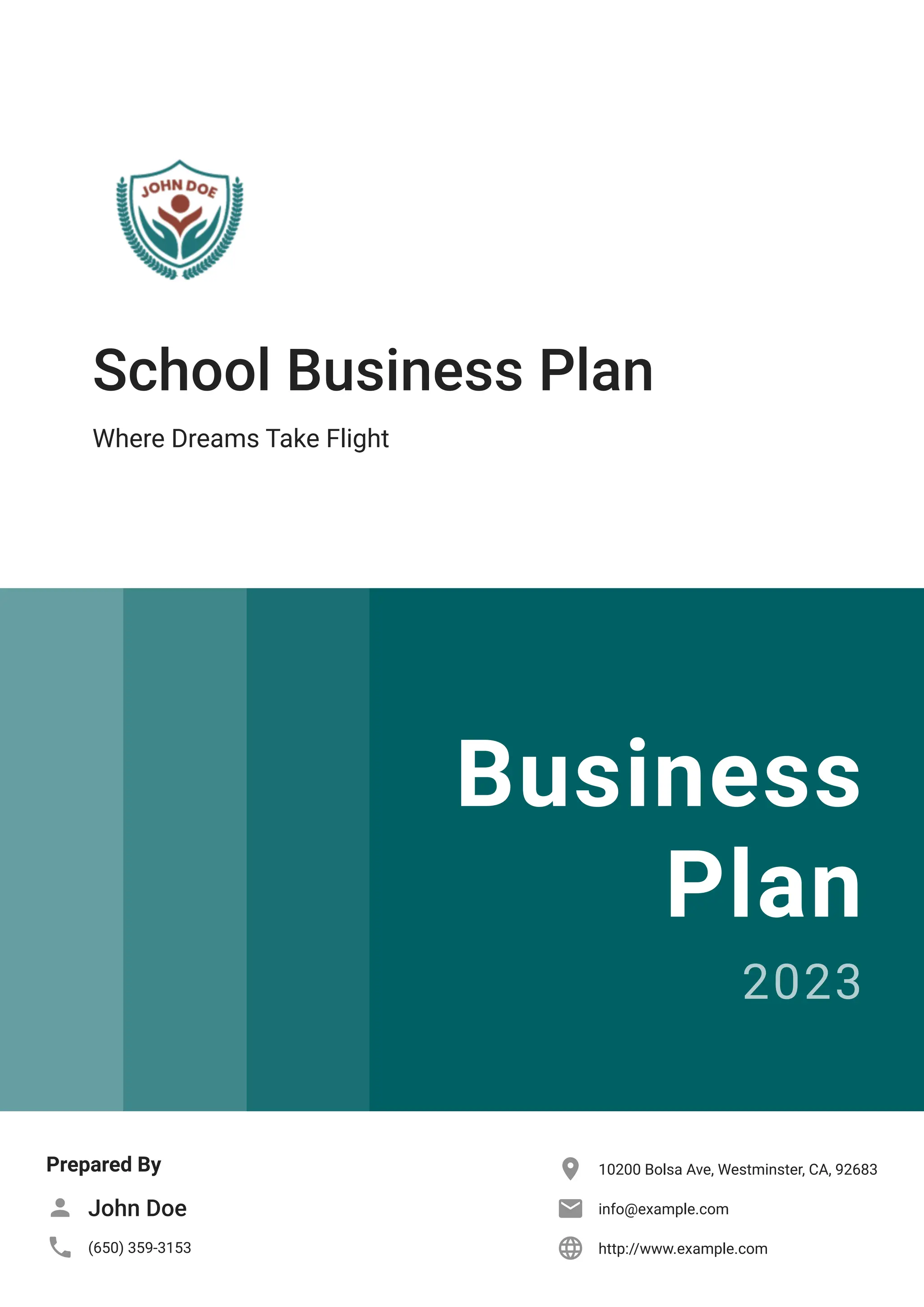 school business plan example | upmetrics | PDF