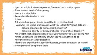 A BCBA's Guide to School Coordination | PPTX