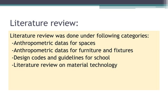 School Design/ Literature Review/ Design Studio | PPT