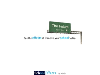 See the  effects  of change in your  school  today. 