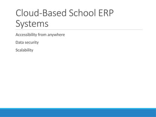 Smart School ERP System for Modern Educational Management | PPTX
