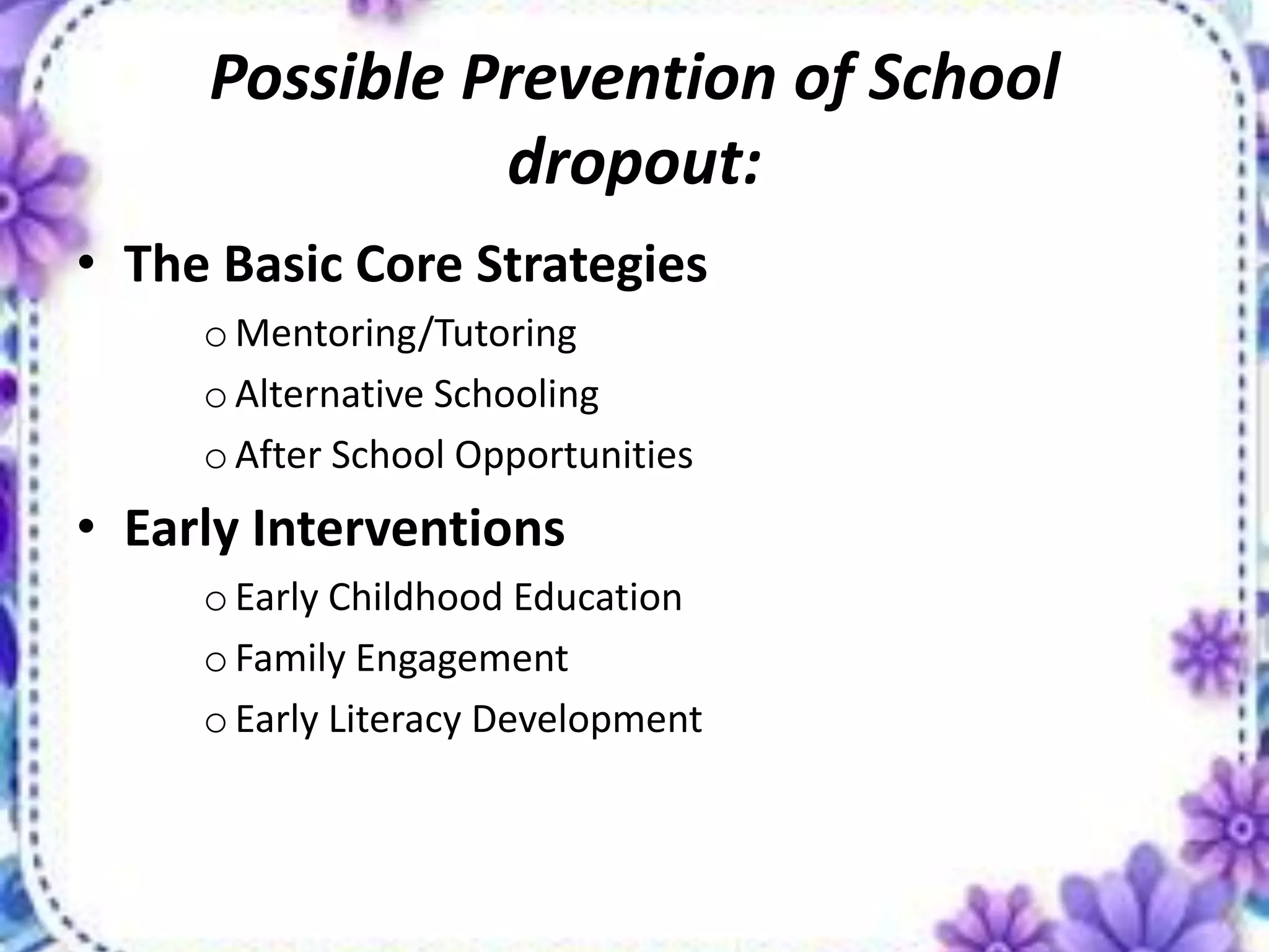 School failure and dropout PPTX