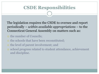 School governance councils overview 9.20.10