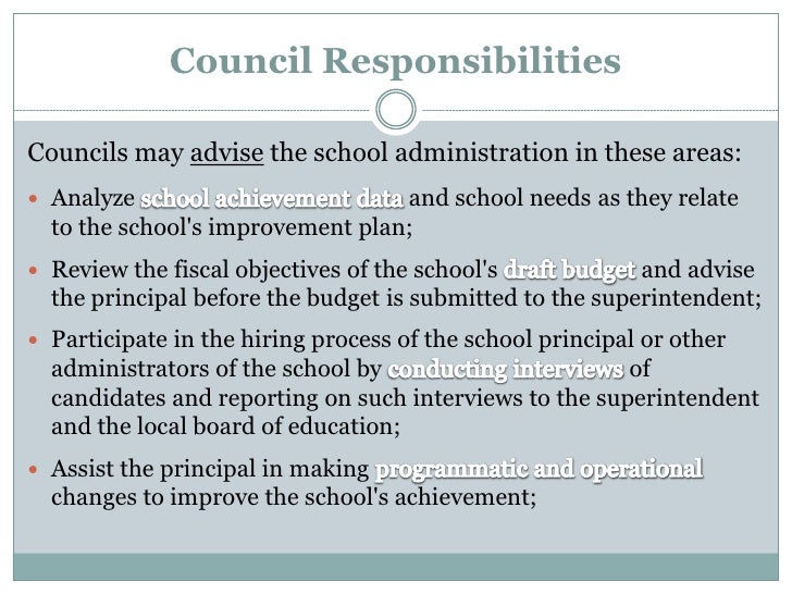 School governance councils overview 9.20.10
