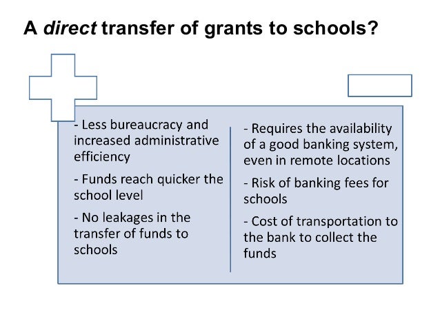 School grants - from a promising to a successful policy Slide 11
