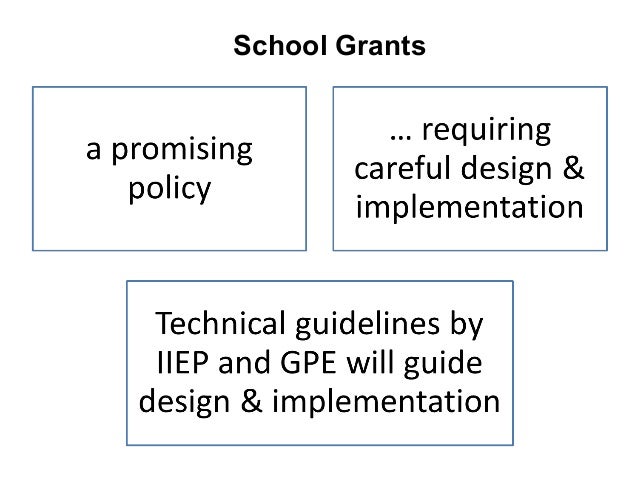 School grants - from a promising to a successful policy Slide 19