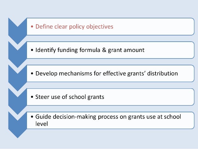 School grants - from a promising to a successful policy Slide 3