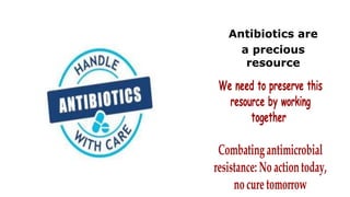 Antibiotics are
a precious
resource
 