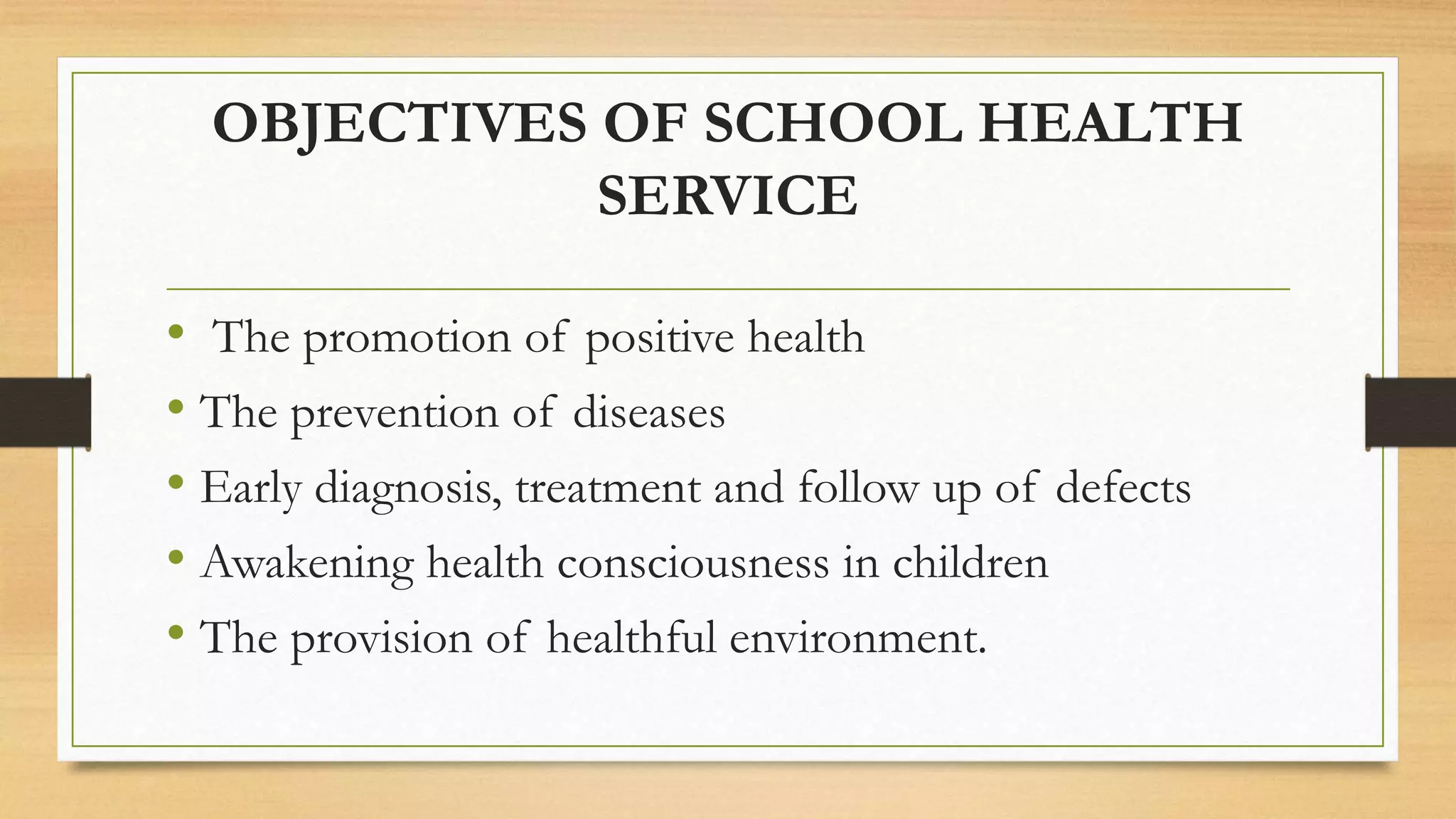 School health service ppt