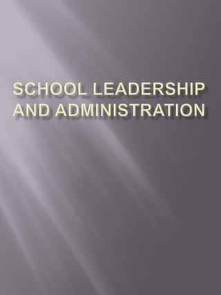 School leadership | PPTX