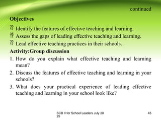 Scb Activity School leadership, SCB II PPTs Final July 2025.pptx