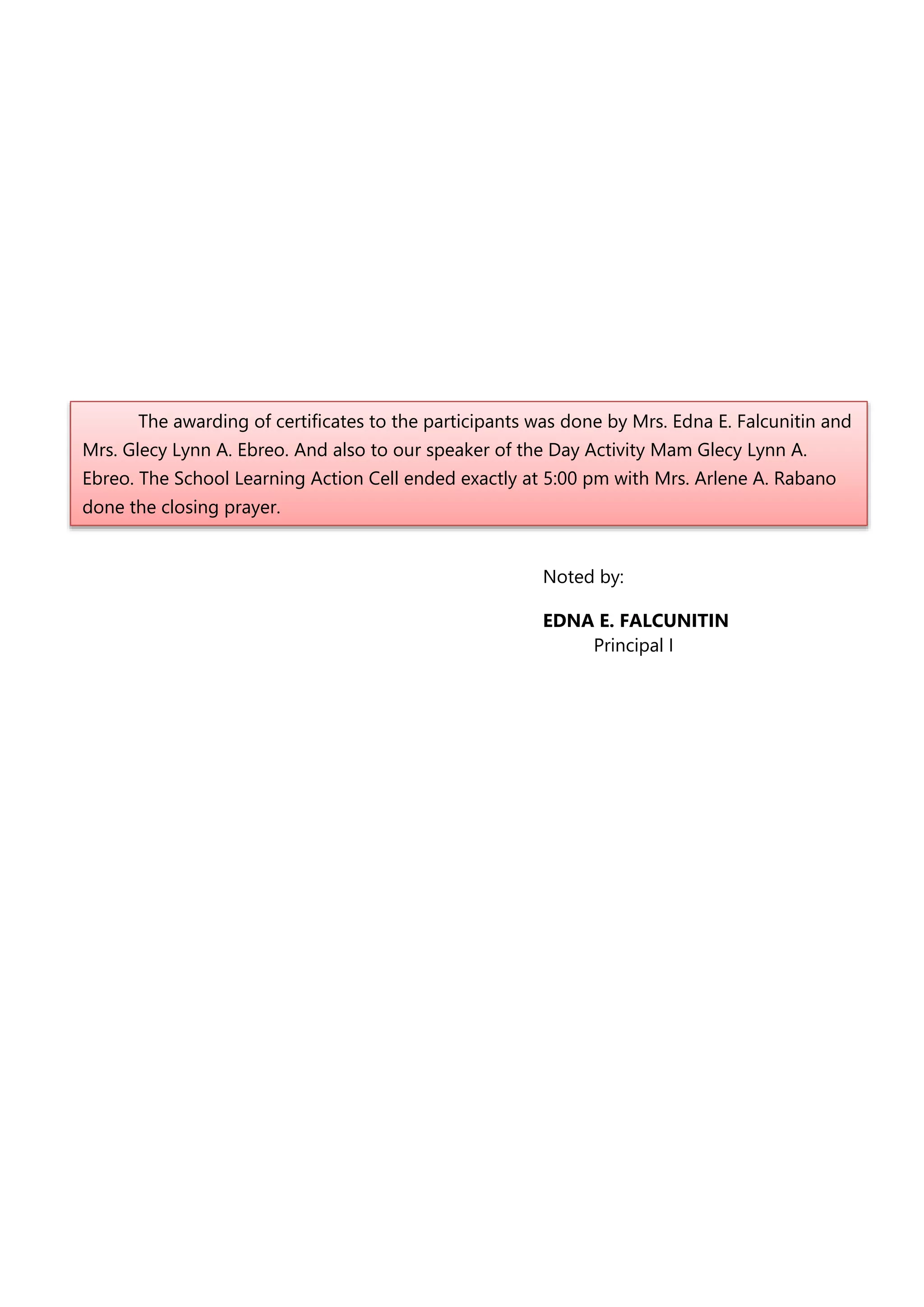 SCHOOL LEARNING ACTION CELL NARRATIVE REPORT.docx
