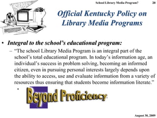 What is a School Library Media Program? | PPTX