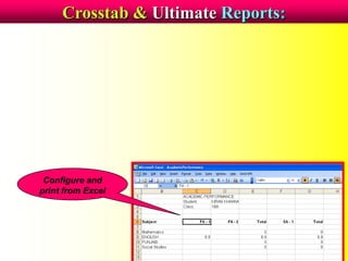 Crosstab & Ultimate Reports:
Configure and
print from Excel
 