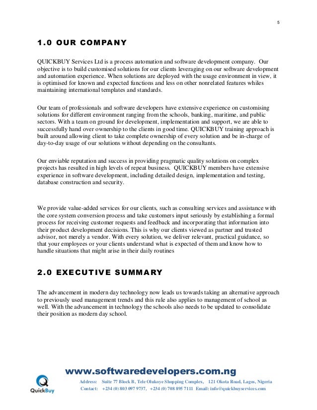school management software proposal