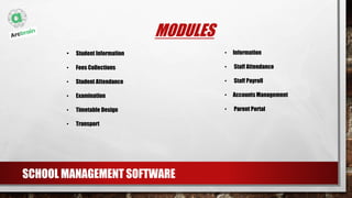 features of school erp software | PPTX