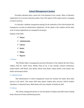 School management system | PDF