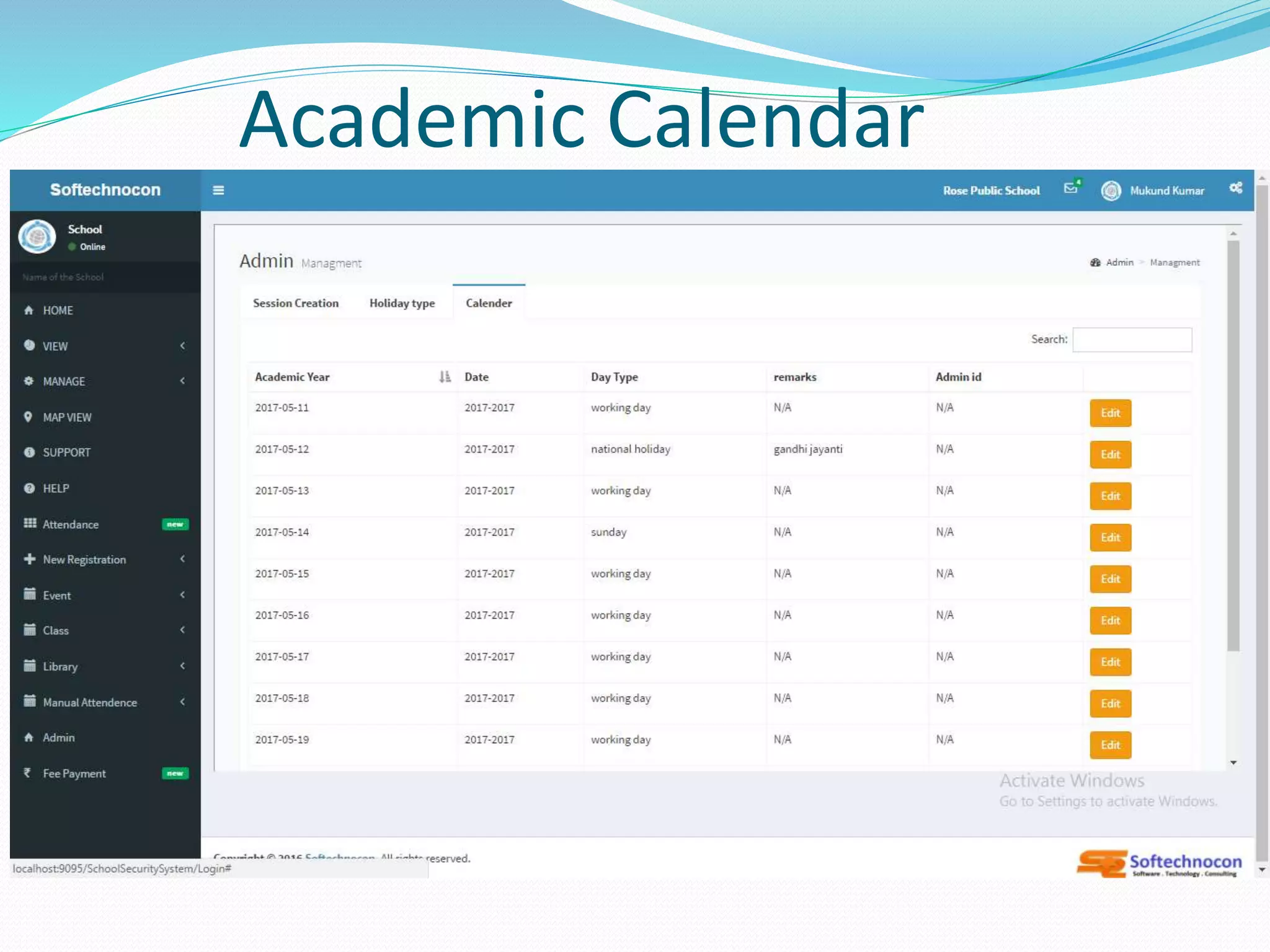 Academic Calendar