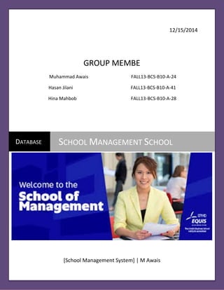 School Database Management System | DOCX