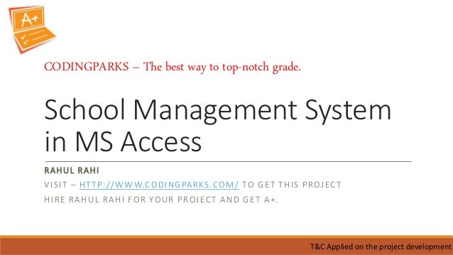 ms access project database