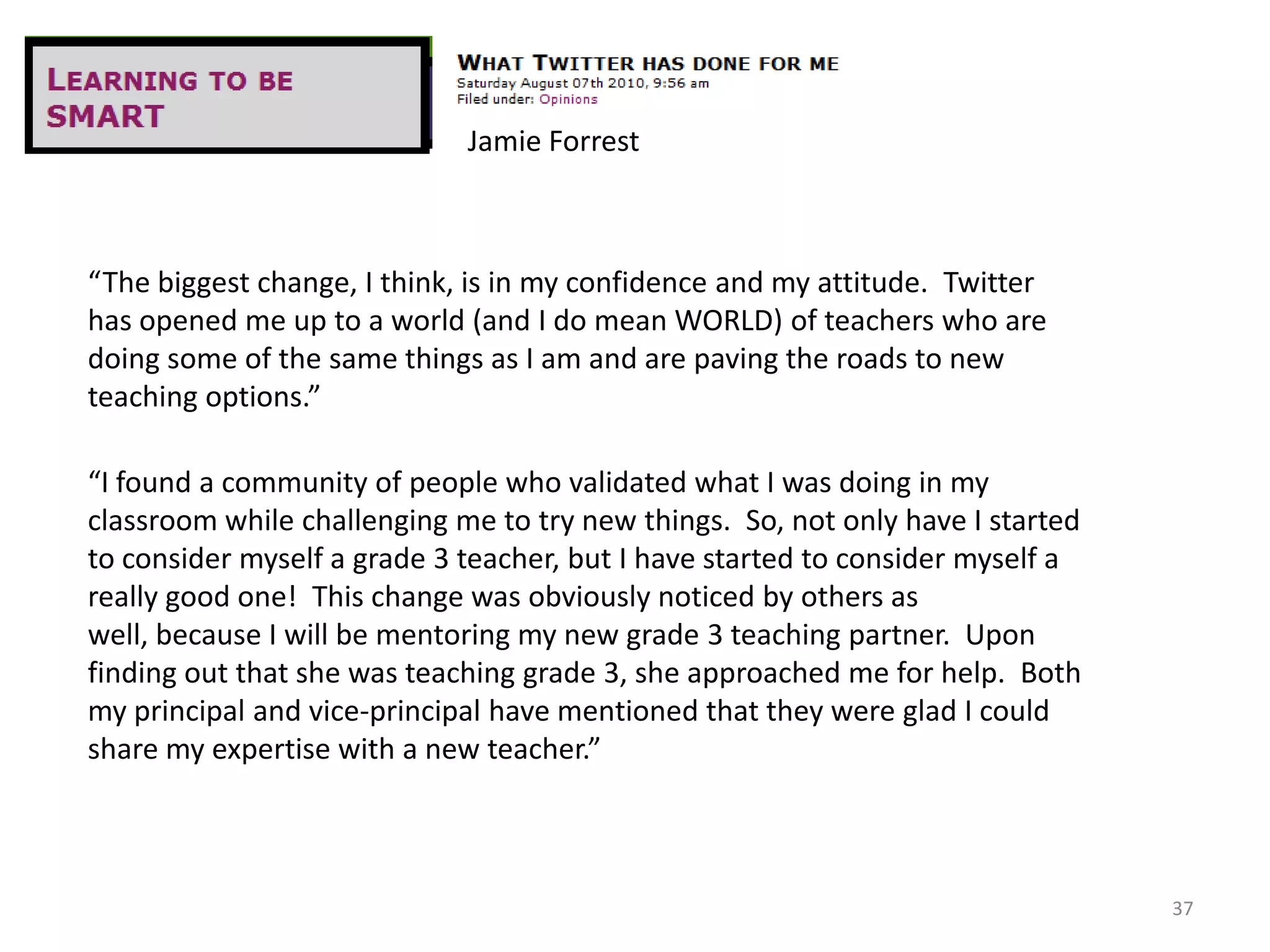 Twitter  in a Professional Development Workshop