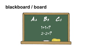 blackboard / board

 