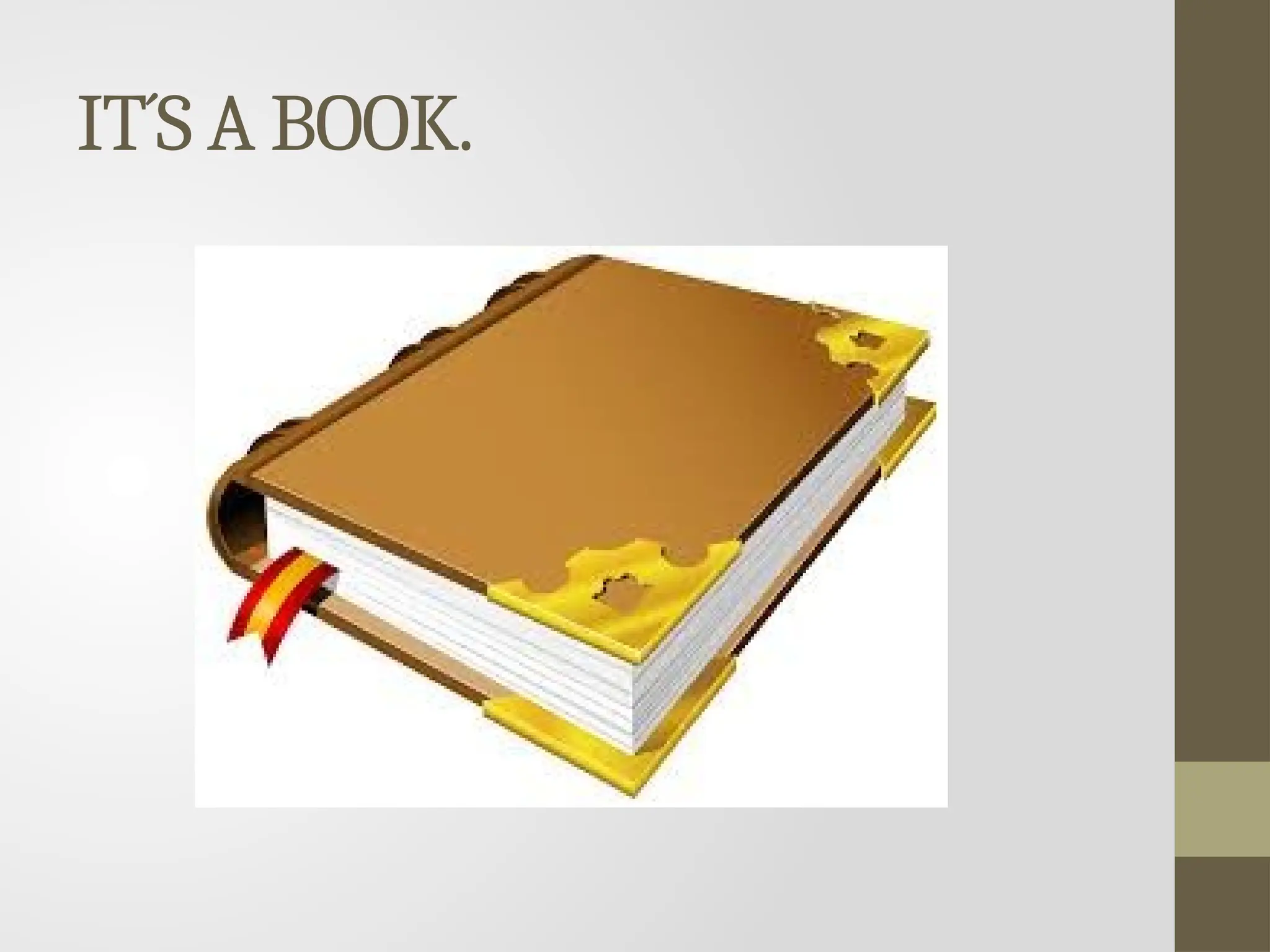IT´S A BOOK.