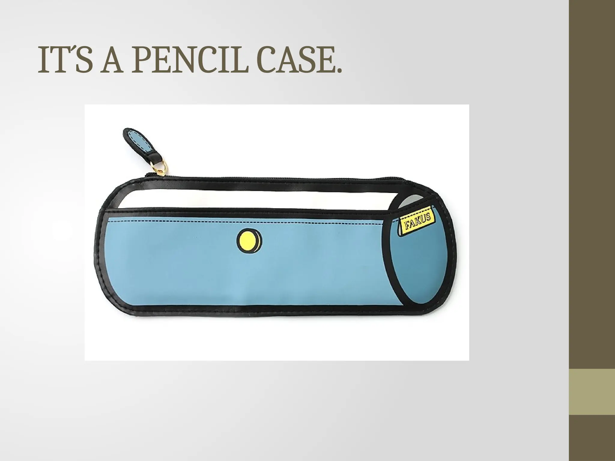 IT´S A PENCIL CASE.