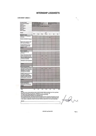 INTERNSHIP LOGSHEETS
 