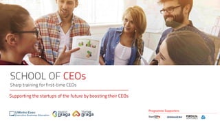 SCHOOL OF CEOs
Sharp training for first-time CEOs
Supporting the startups of the future by boosting their CEOs
 