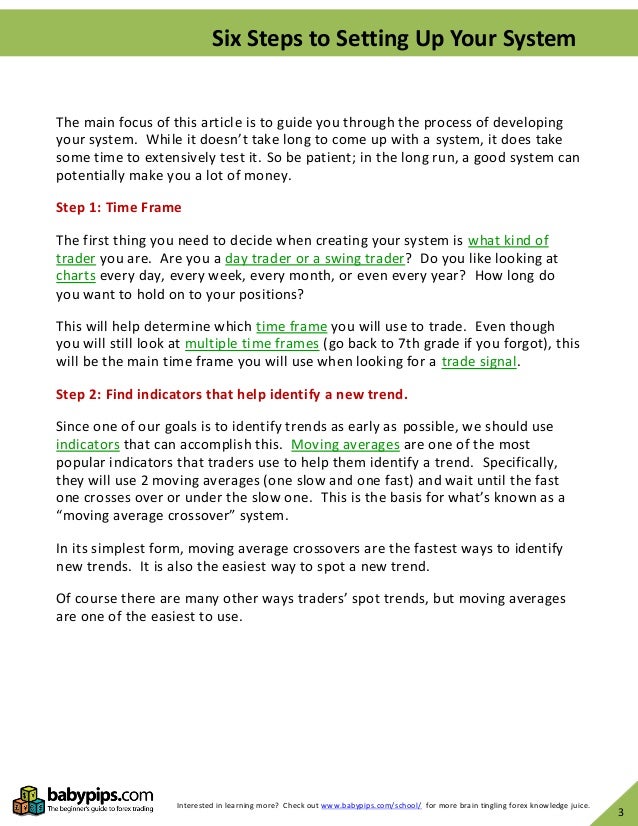 Create your own trading system