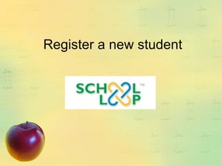 Register a new student 