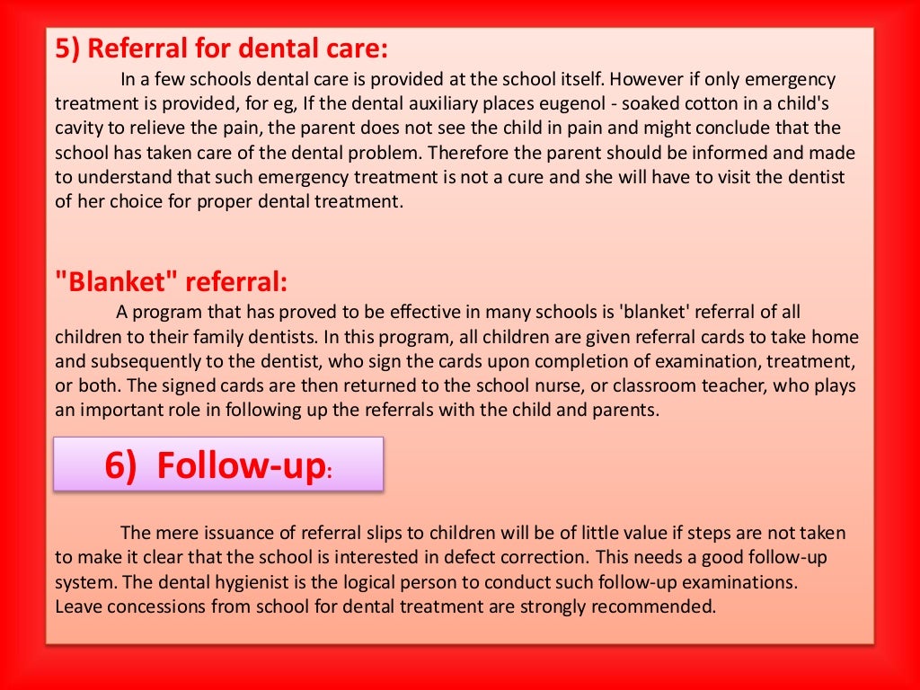 School oral health program