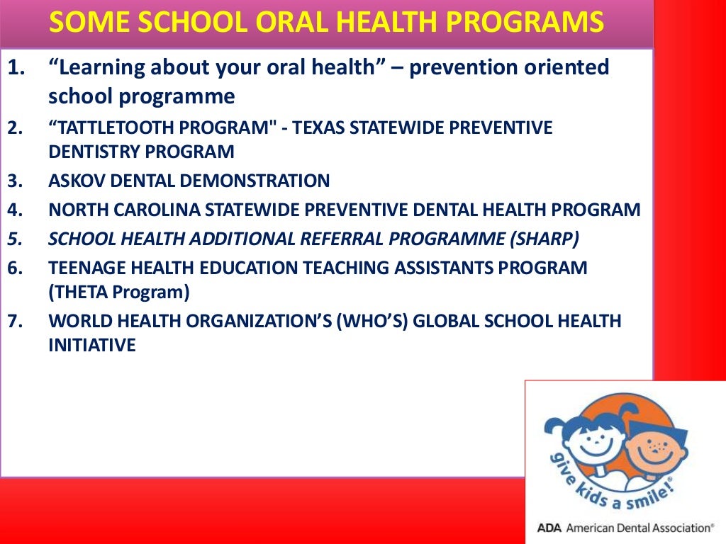 School oral health program